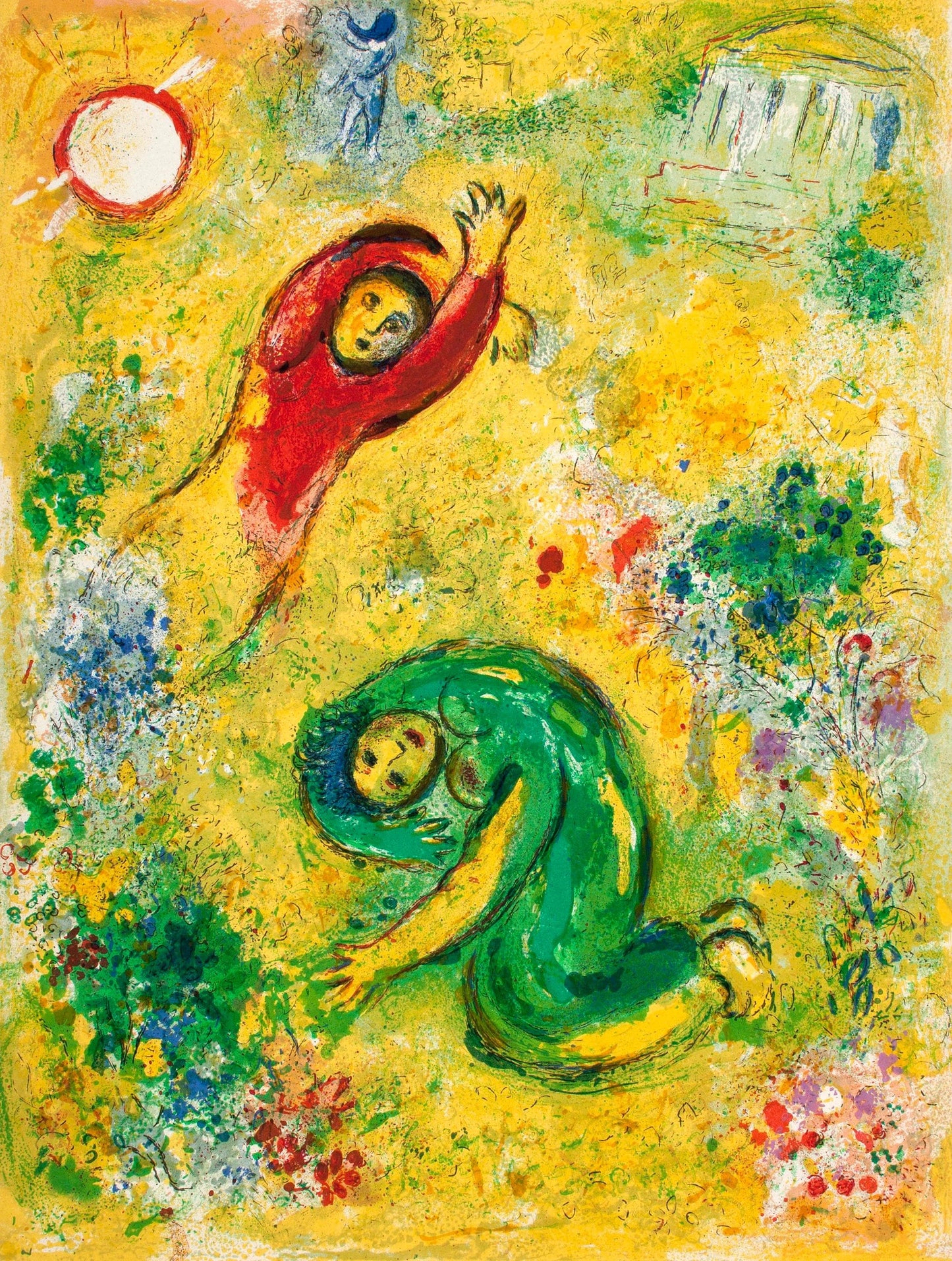 Marc Chagall, Les Fleurs Saccages, Daphnis Et Chlo, Hliogravure