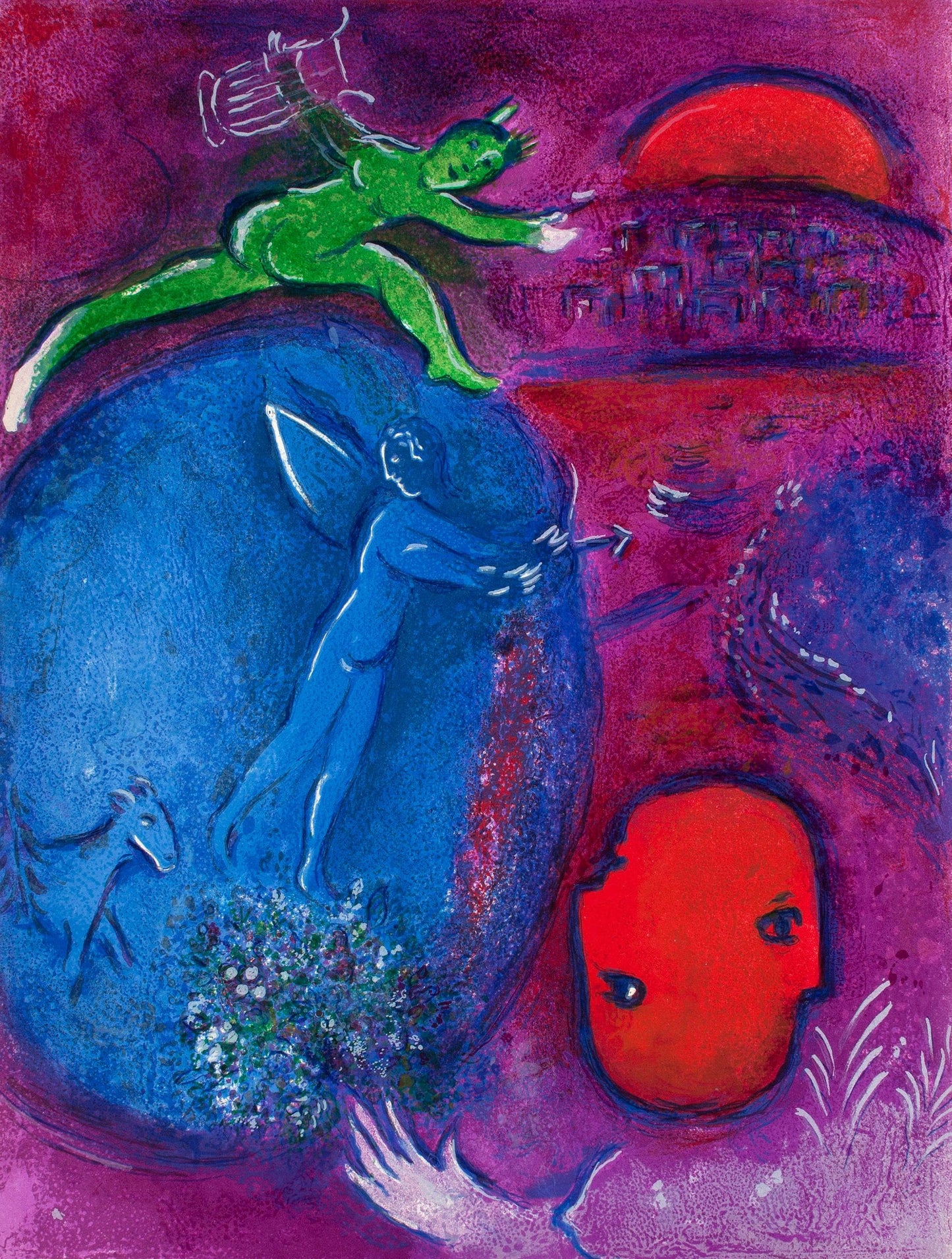 Marc Chagall, Songe De Lamon Et De Dryas, Daphnis Et Chlo, Hliogravure