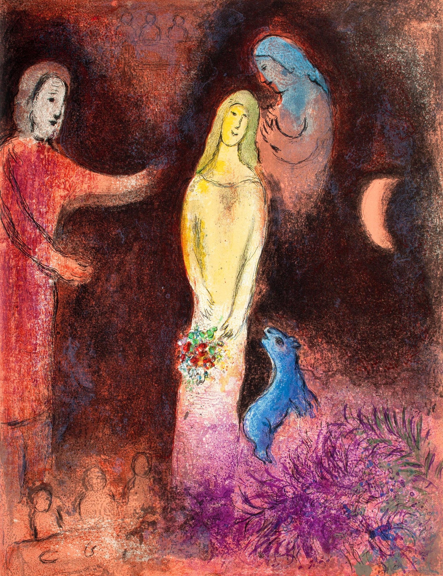 Marc Chagall, Chlo Vtue Et Coiffe Par Clariste, Daphnis Et Chlo, Hliogravure