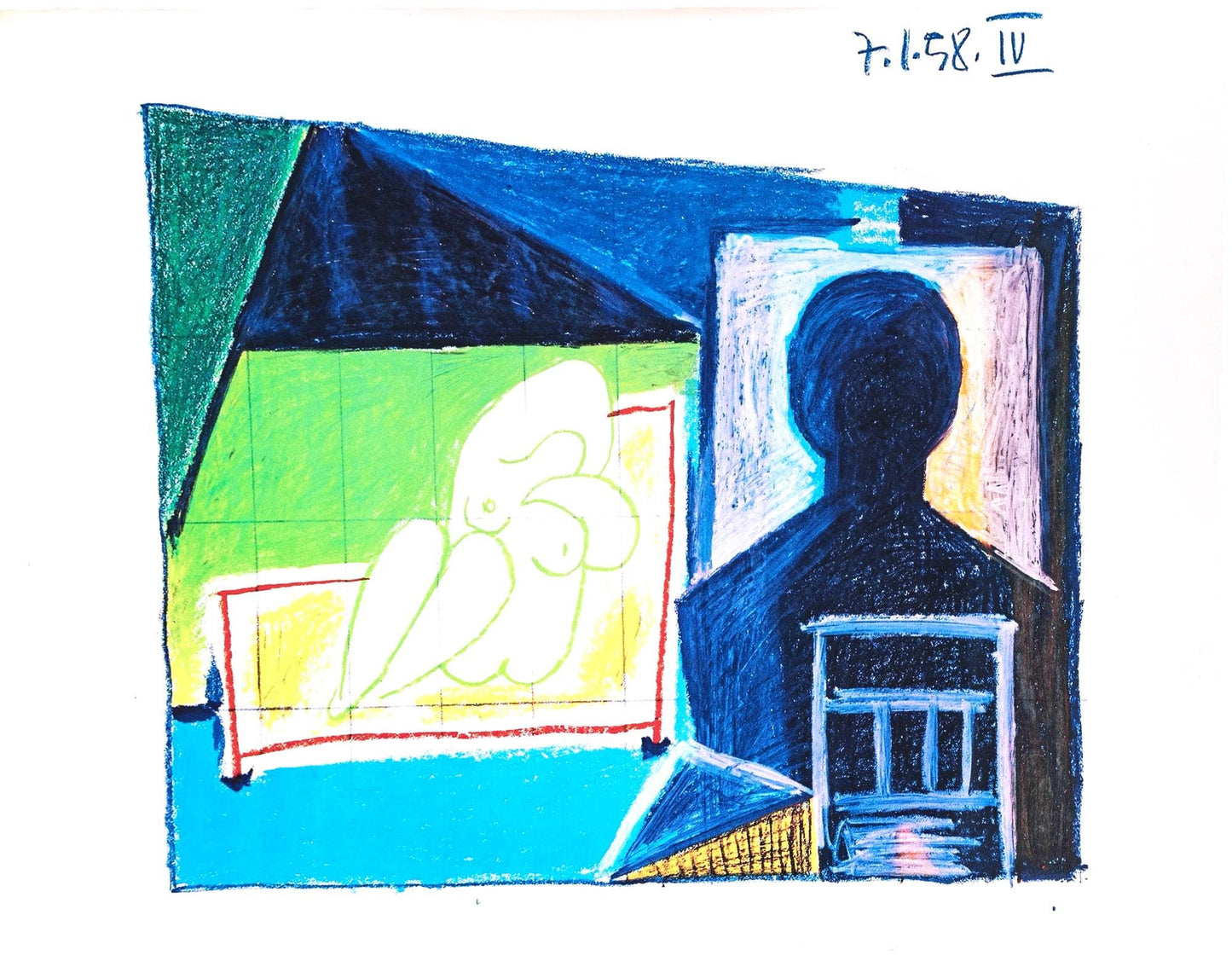 Pablo Picasso, 7.1.58. Iv (Cramer 155), La Chute D'Icare, Hliogravure