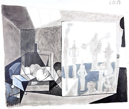 Pablo Picasso, 6.12.57. (Cramer 155), La Chute D'Icare, Hliogravure