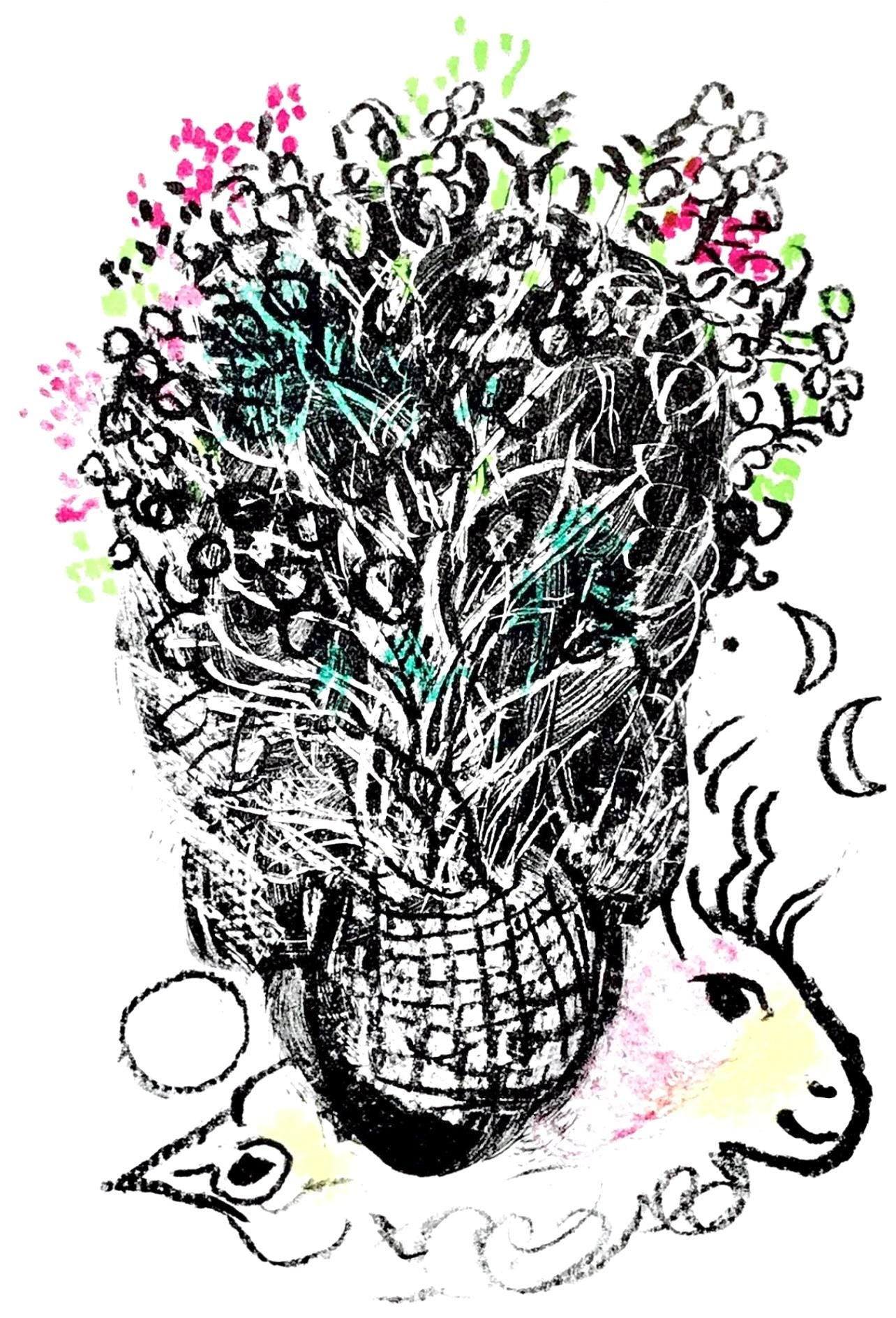 Marc Chagall, Bouquet Pour Fernand (Cramer 90; Mourlot 635), Souvenirs Et Portraits D'Artistes,