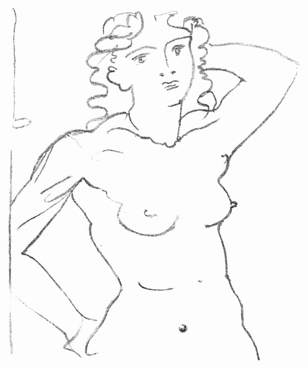 Andr Derain, Buste De Femme, Souvenirs Et Portraits D'Artistes, Lithograph