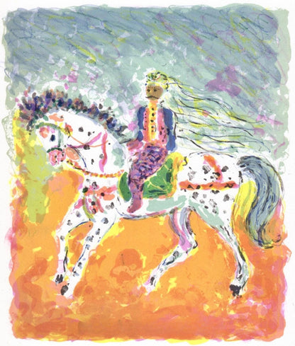 Constantin Terechkovitch, Cavalier Tunisien, Souvenirs Et Portraits D'Artistes, Lithograph