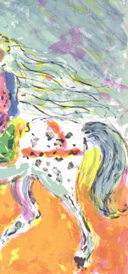 Constantin Terechkovitch, Cavalier Tunisien, Souvenirs Et Portraits D'Artistes, Lithograph