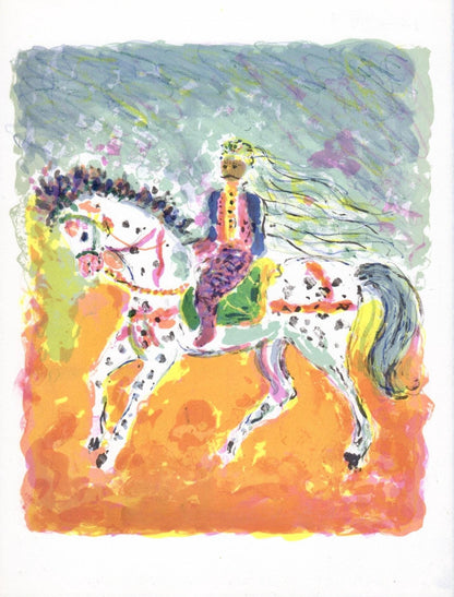 Constantin Terechkovitch, Cavalier Tunisien, Souvenirs Et Portraits D'Artistes, Lithograph