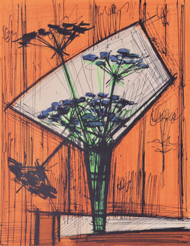 Bernard Buffet, Les Ombelles, Souvenirs Et Portraits D'Artistes, Lithograph