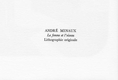 Andr Minaux, La Femme Et L'Oiseau, Souvenirs Et Portraits D'Artistes, Lithograph