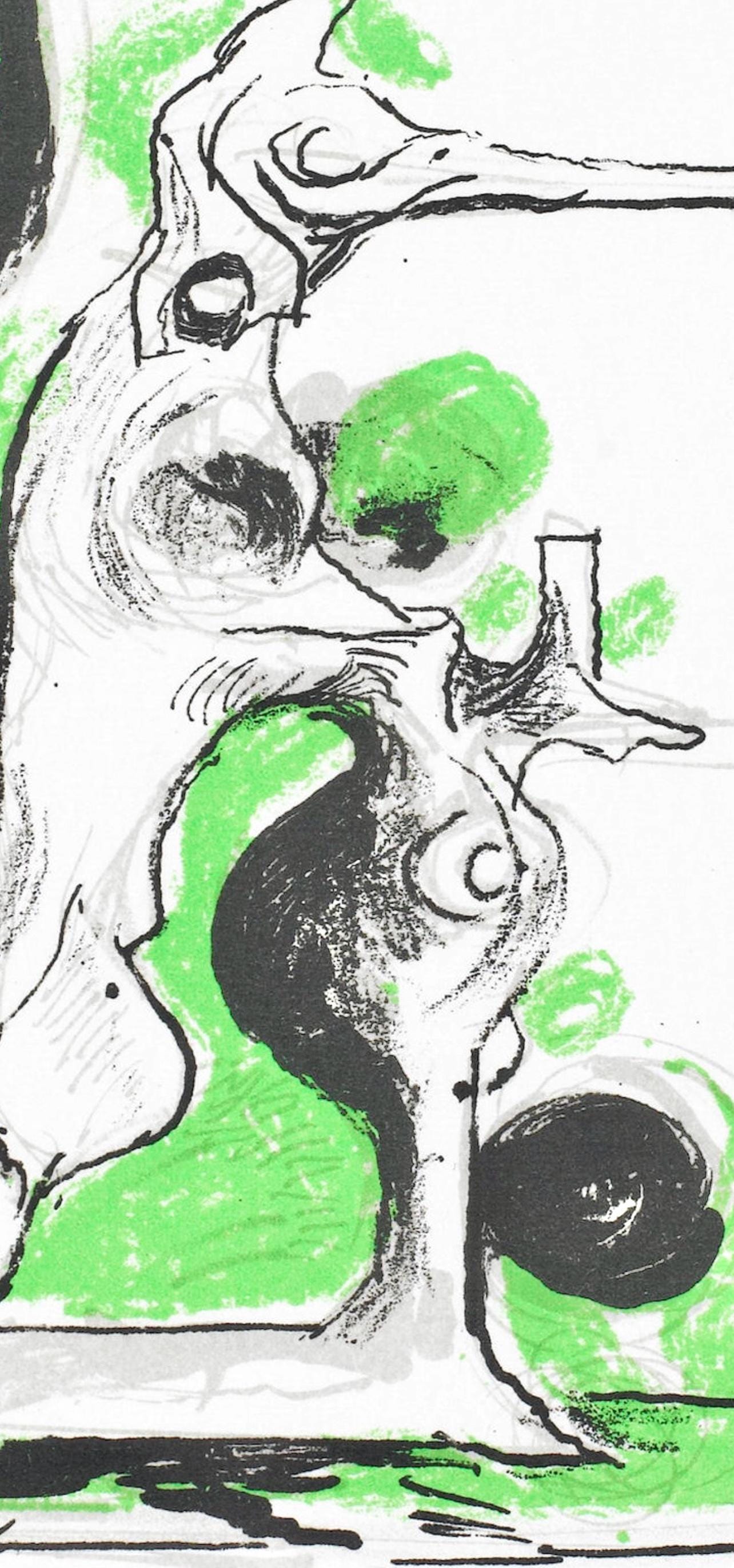 Graham Sutherland, Hybrid, Souvenirs Et Portraits D'Artistes, Lithograph