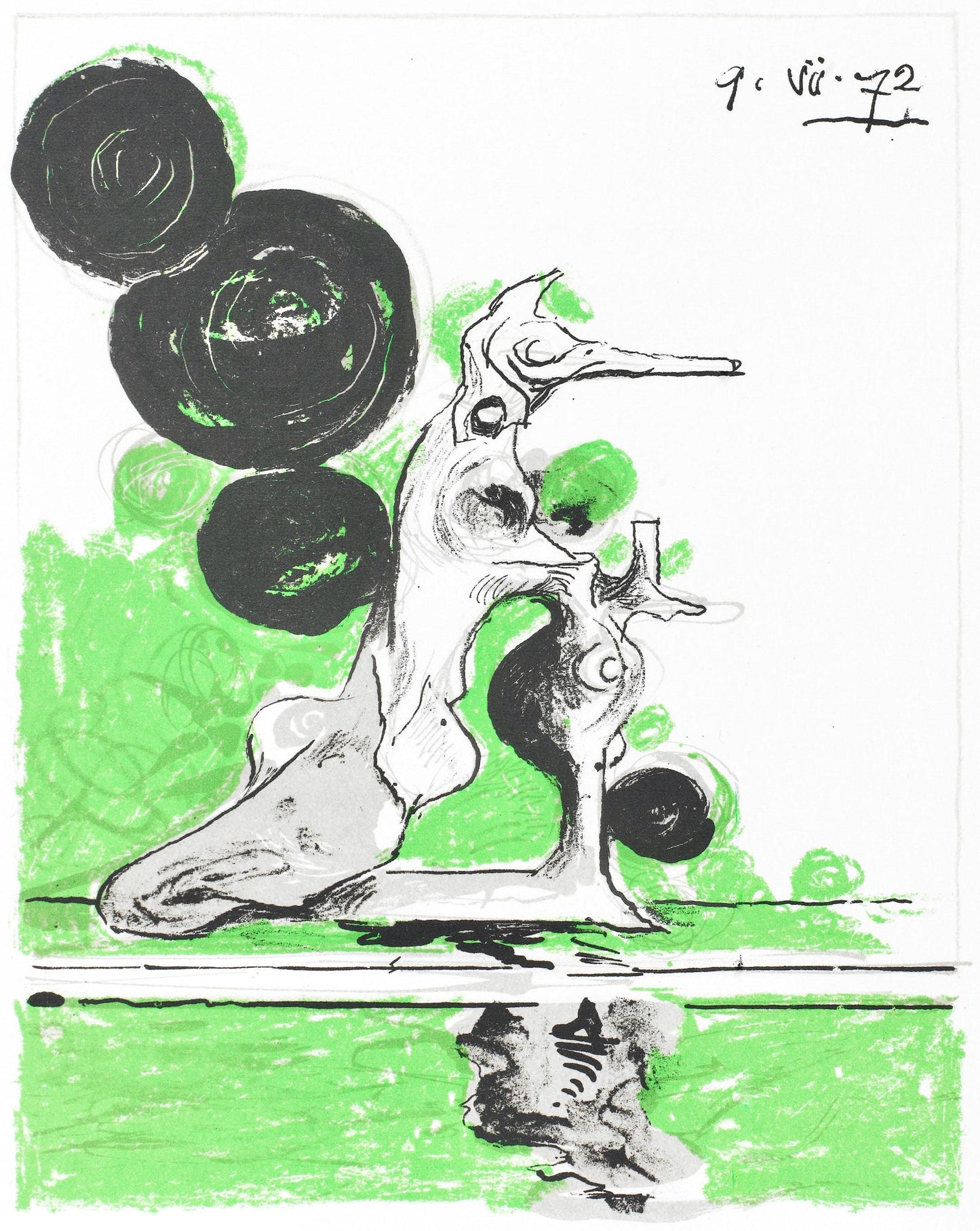 Graham Sutherland, Hybrid, Souvenirs Et Portraits D'Artistes, Lithograph