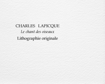 Charles Lapicque, Le Chant Des Oiseaux, Souvenirs Et Portraits D'Artistes, Lithograph