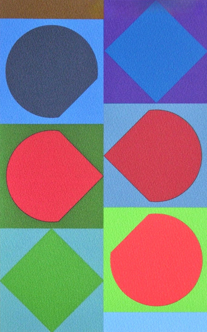 Victor Vasarely, Beryll, Souvenirs Et Portraits D'Artistes, Lithograph