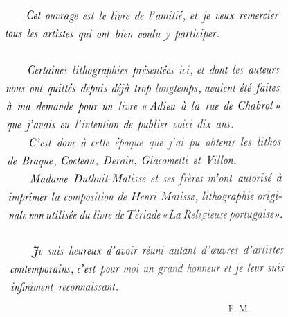 Maurice Brianchon, L'Arlequin, Souvenirs Et Portraits D'Artistes, Lithograph