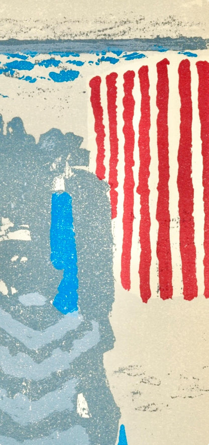 Maurice Brianchon, Saint-Jean-De-Luz, La Plage, Prints From The Mourlot Press, Lithograph