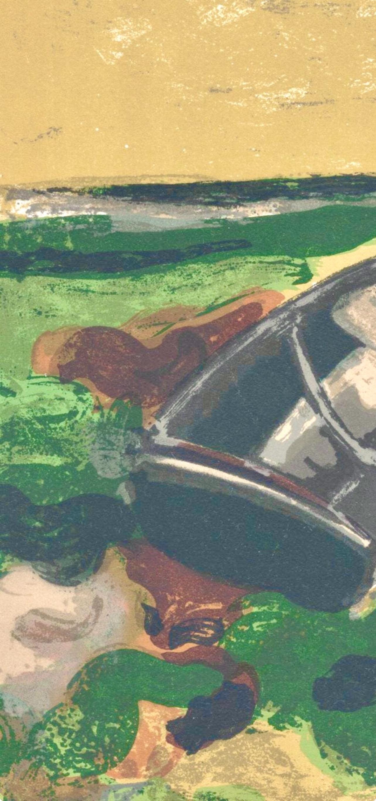 Andr Minaux, La Barque Choue, Prints From The Mourlot Press, Lithograph