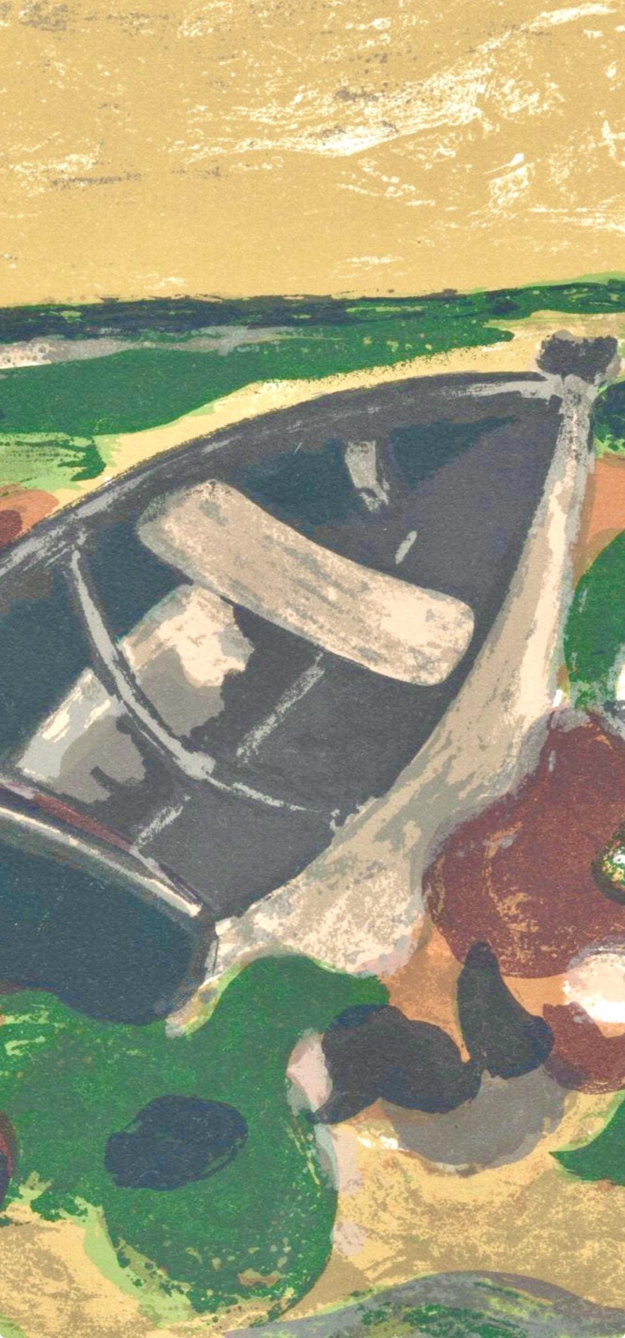 Andr Minaux, La Barque Choue, Prints From The Mourlot Press, Lithograph