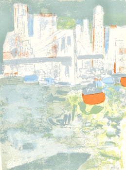 Paul Guiramand, Le Port De New York, Prints From The Mourlot Press, Lithograph