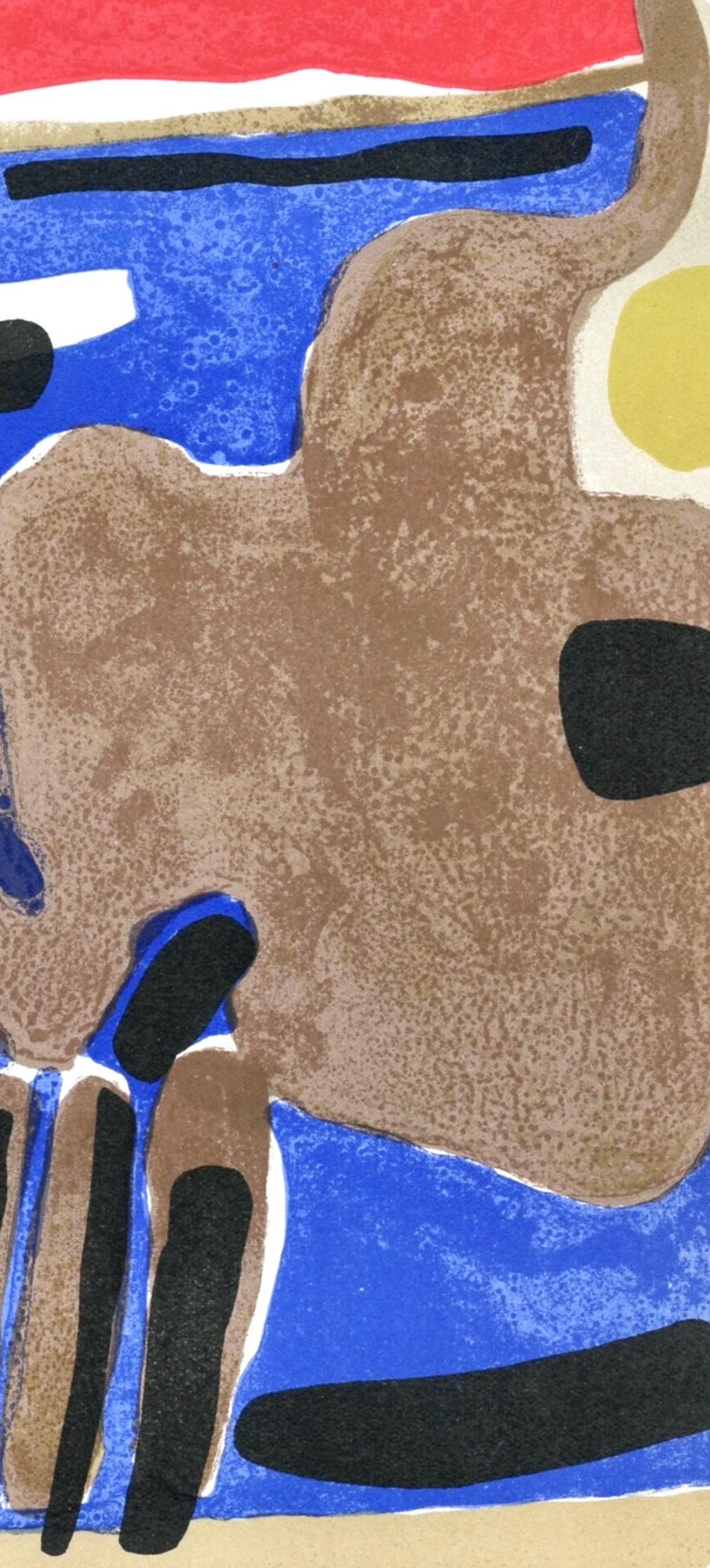 Maurice Estve, La Barque Choue, Prints From The Mourlot Press, Lithograph