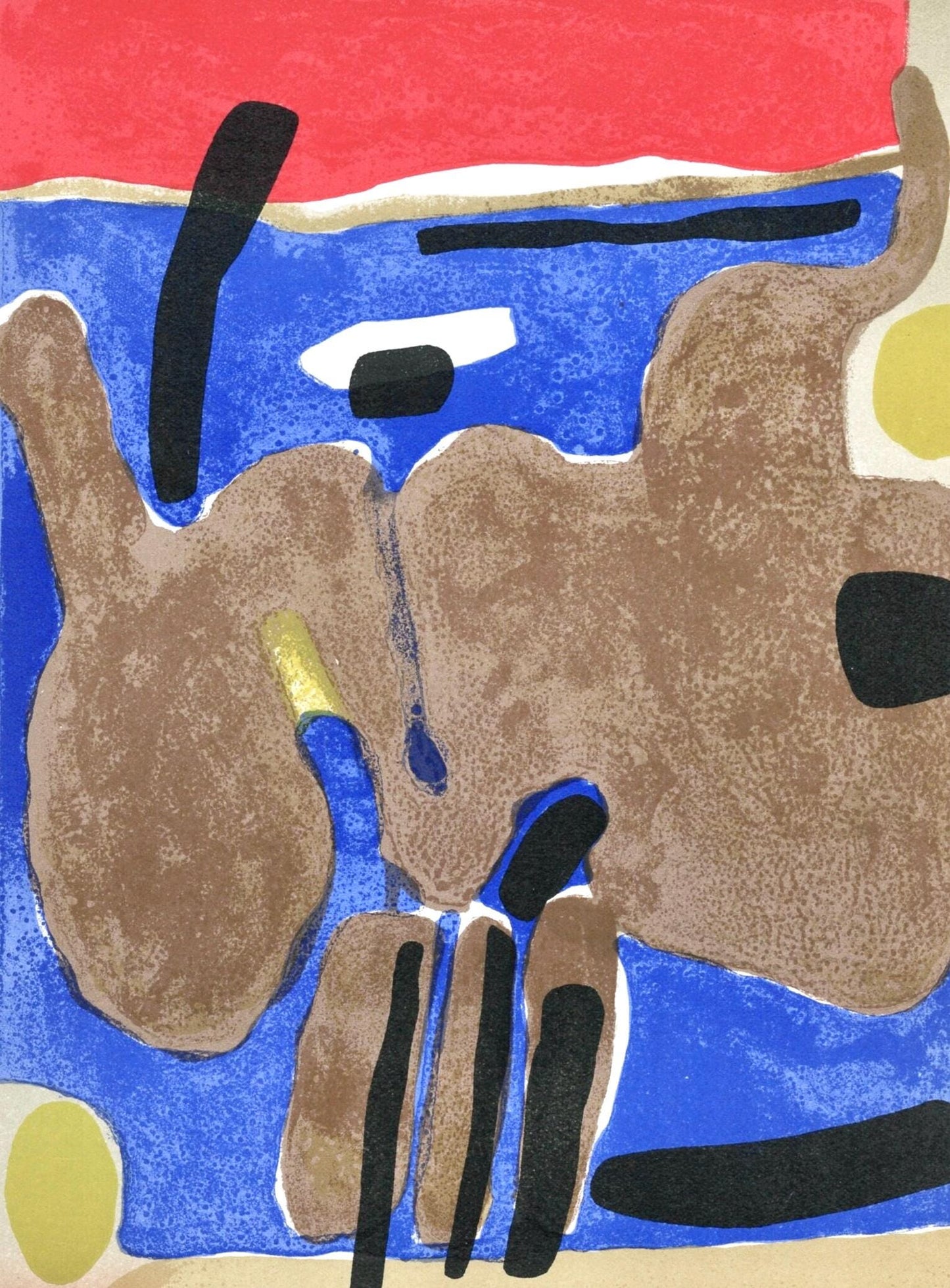 Maurice Estve, La Barque Choue, Prints From The Mourlot Press, Lithograph