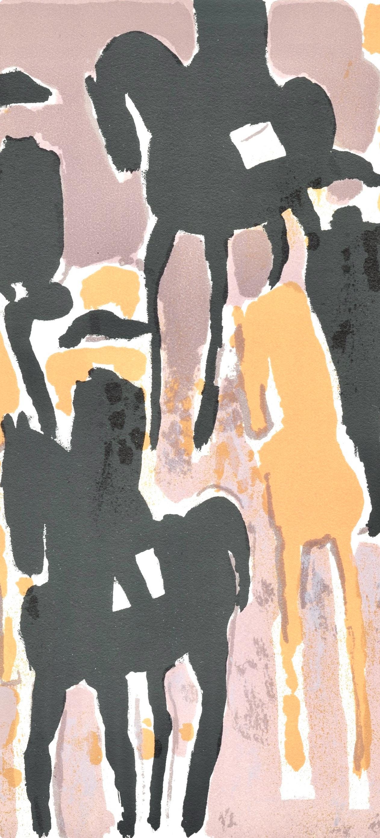 Andr Brasilier, Le Cadre Noir, Prints From The Mourlot Press, Lithograph