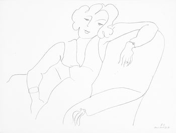 Henri Matisse, Srie B, Var. 3 (Duthuit 9), Henri Matisse, Dessins, Thmes Et Variations, Lithograph