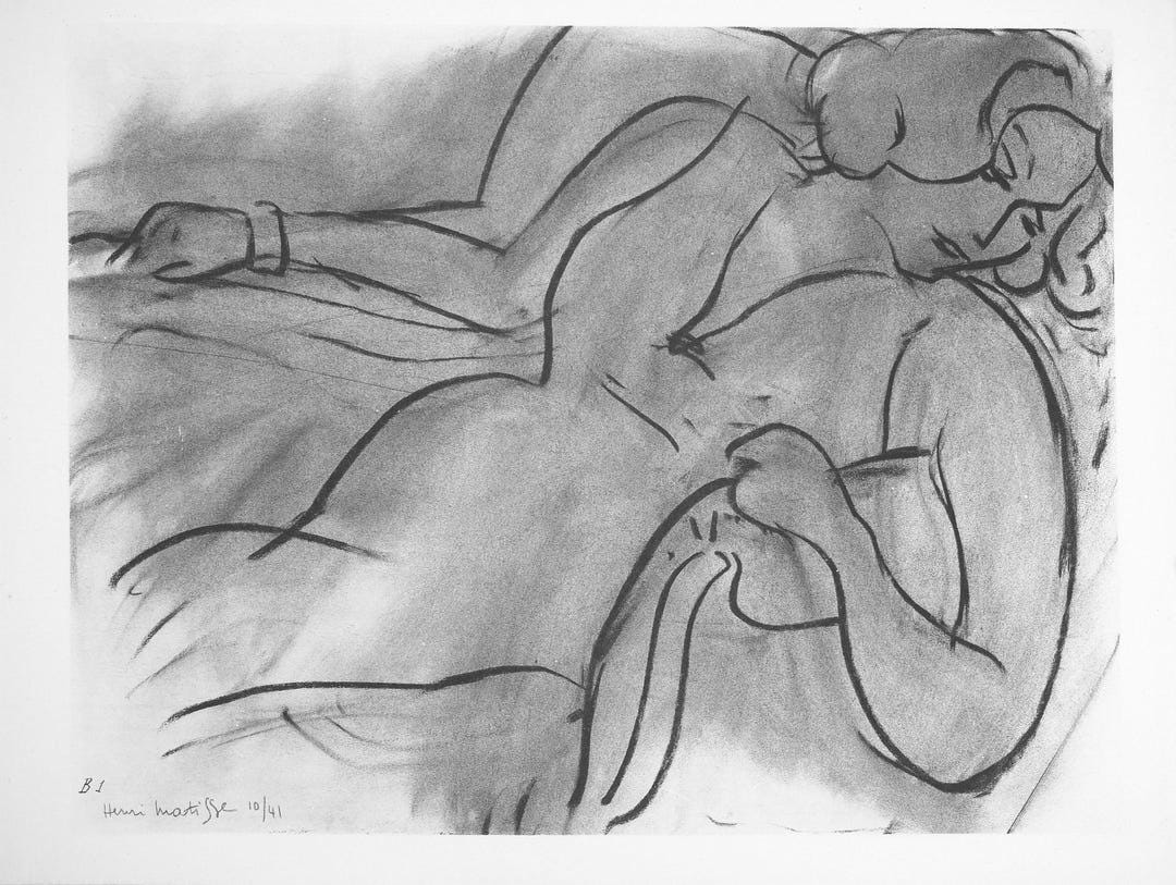 Henri Matisse, Srie B, Var. 1 (Duthuit 9), Henri Matisse, Dessins, Thmes Et Variations, Lithograph