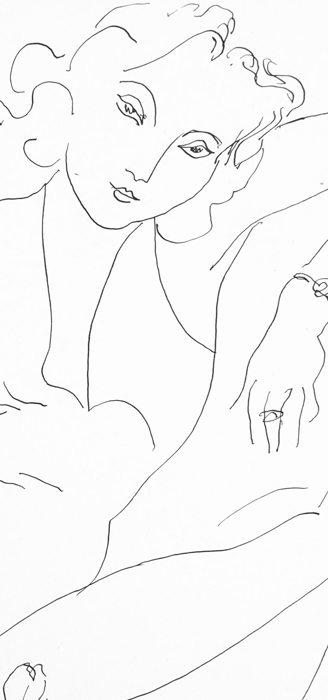 Henri Matisse, Srie B, Var. 5 (Duthuit 9), Henri Matisse, Dessins, Thmes Et Variations, Lithograph