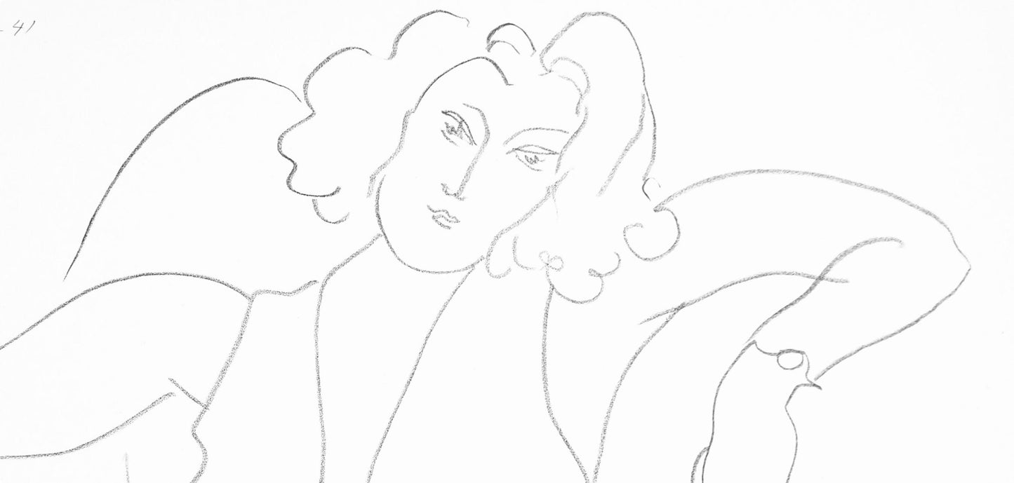 Henri Matisse, Srie B, Var. 4 (Duthuit 9), Henri Matisse, Dessins, Thmes Et Variations, Lithograph