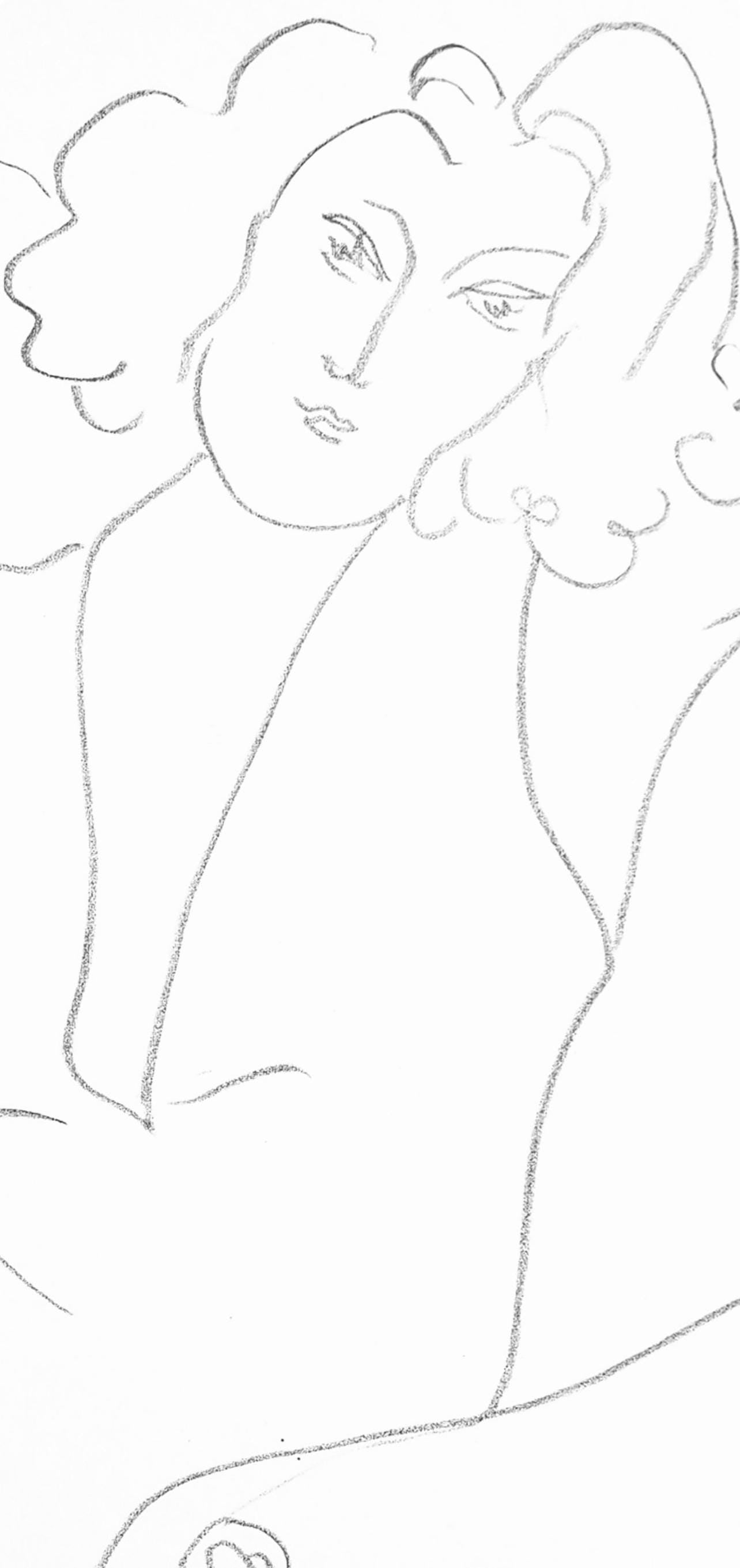 Henri Matisse, Srie B, Var. 4 (Duthuit 9), Henri Matisse, Dessins, Thmes Et Variations, Lithograph