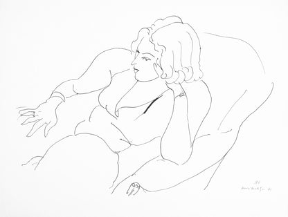 Henri Matisse, Srie B, Var. 6 (Duthuit 9), Henri Matisse, Dessins, Thmes Et Variations, Lithograph