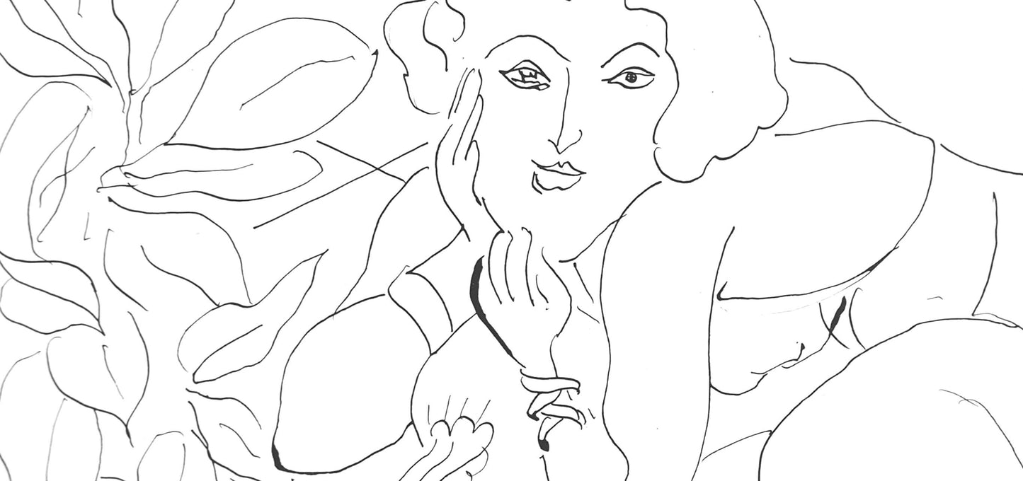 Henri Matisse, Srie C, Var. 2 (Duthuit 9), Henri Matisse, Dessins, Thmes Et Variations, Lithograph