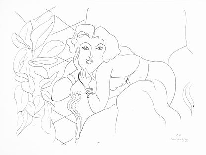 Henri Matisse, Srie C, Var. 2 (Duthuit 9), Henri Matisse, Dessins, Thmes Et Variations, Lithograph