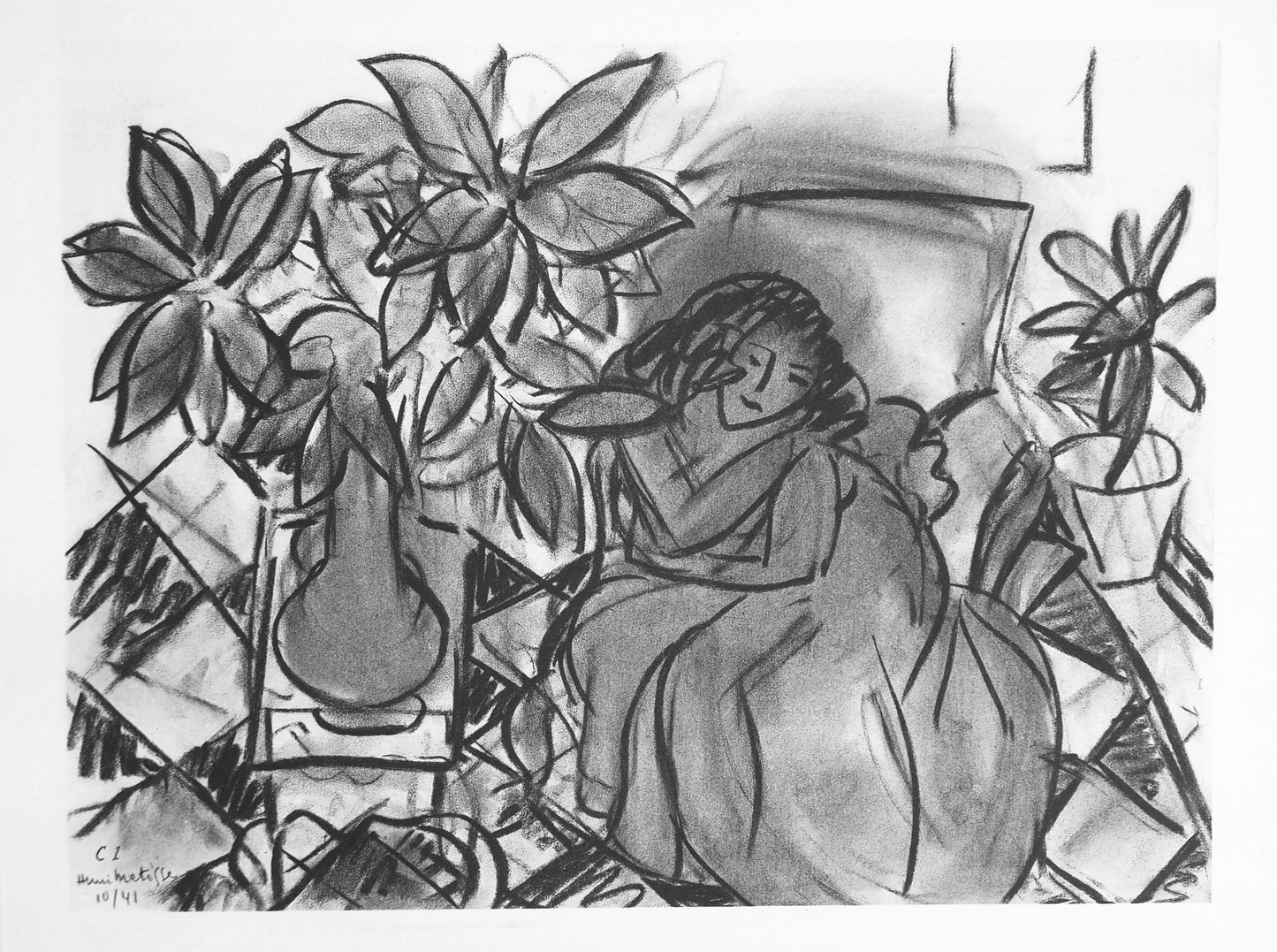 Henri Matisse, Srie C, Var. 1 (Duthuit 9), Henri Matisse, Dessins, Thmes Et Variations, Lithograph