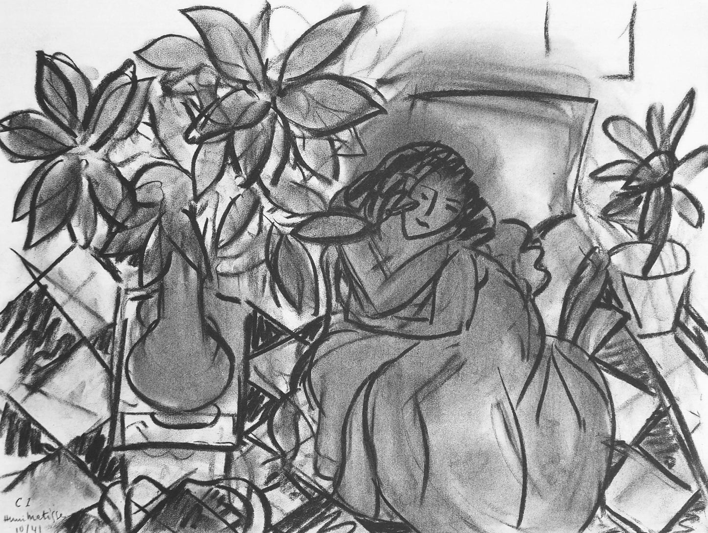 Henri Matisse, Srie C, Var. 1 (Duthuit 9), Henri Matisse, Dessins, Thmes Et Variations, Lithograph