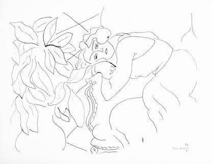 Henri Matisse, Srie C, Var. 4 (Duthuit 9), Henri Matisse, Dessins, Thmes Et Variations, Lithograph
