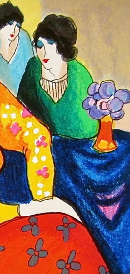 Itzchak Tarkay, Blue Mood, Signed, Silkscreen