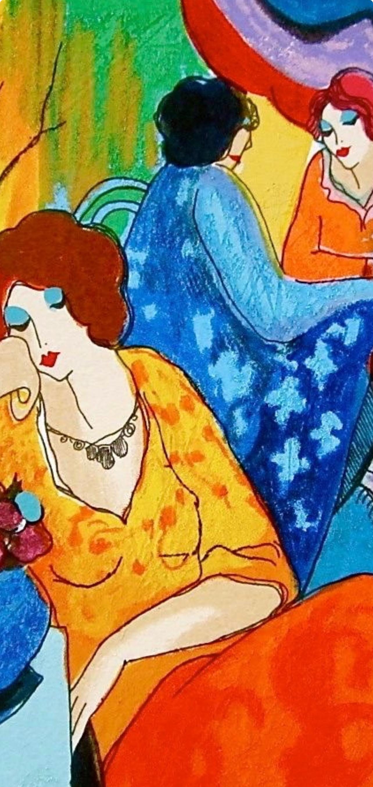 Itzchak Tarkay, Quiet Afternoon, Signed, Silkscreen