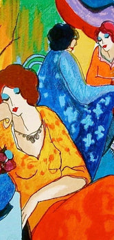 Itzchak Tarkay, Quiet Afternoon, Signed, Silkscreen