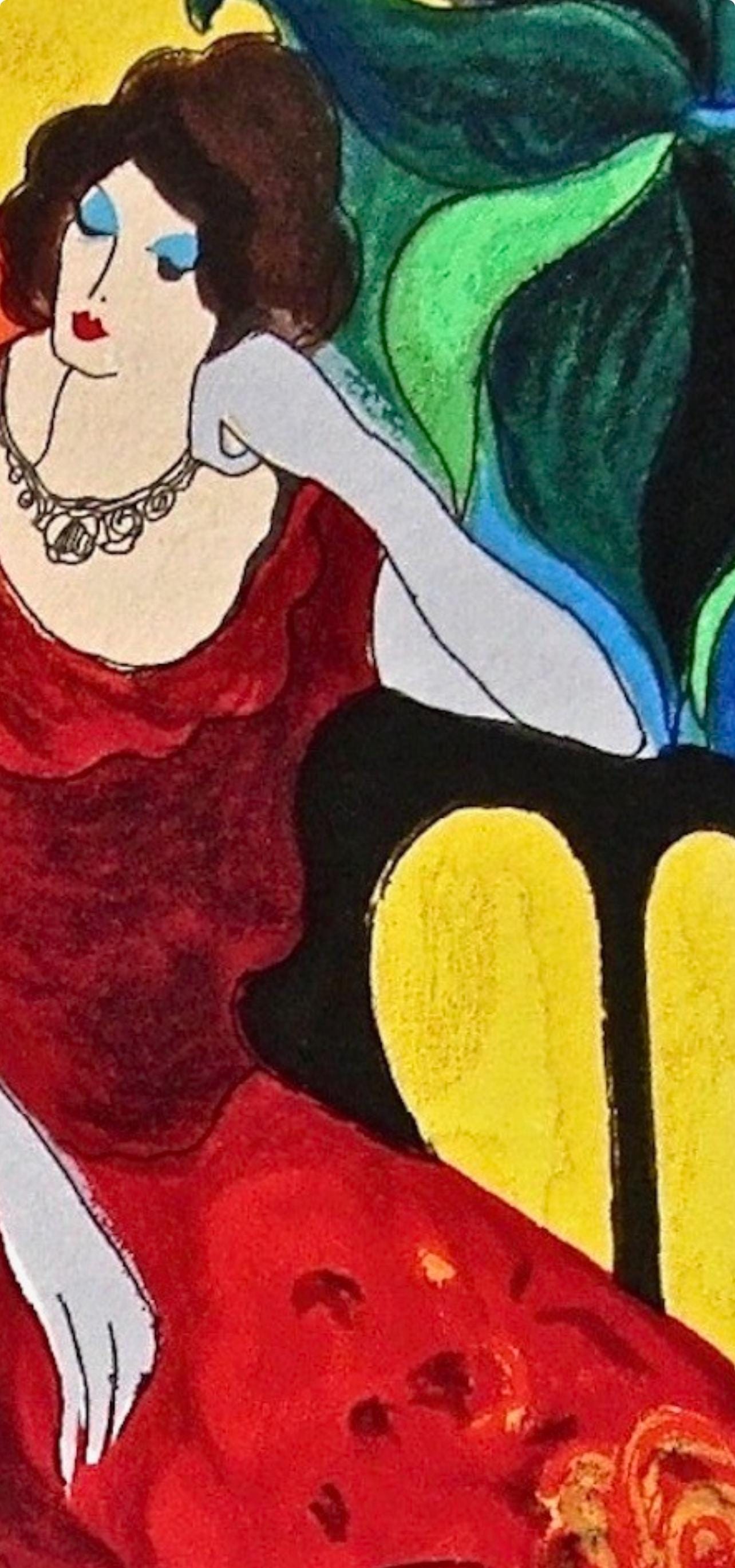 Itzchak Tarkay, Tranquility, Signed, Silkscreen