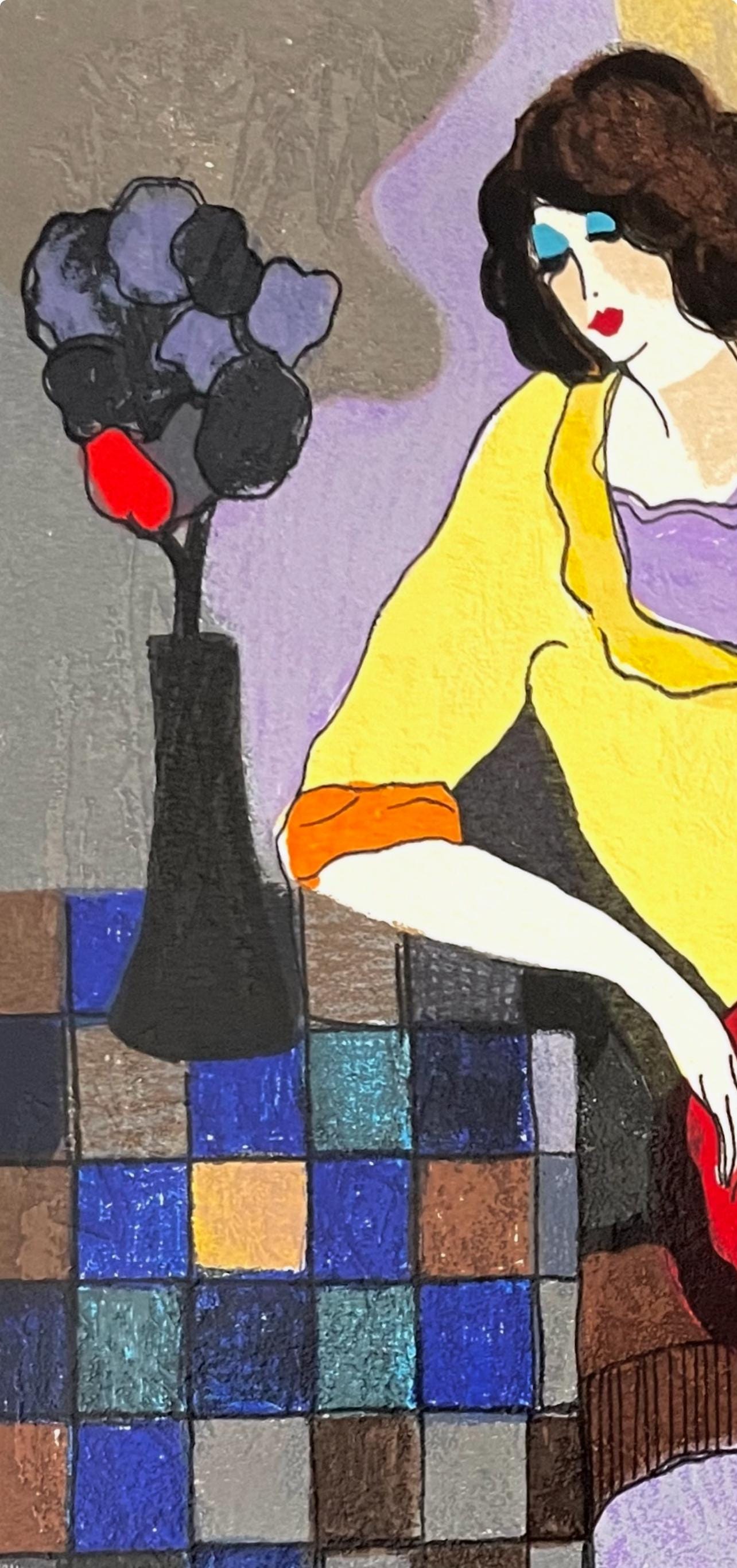 Itzchak Tarkay, Sisters, Signed, Silkscreen