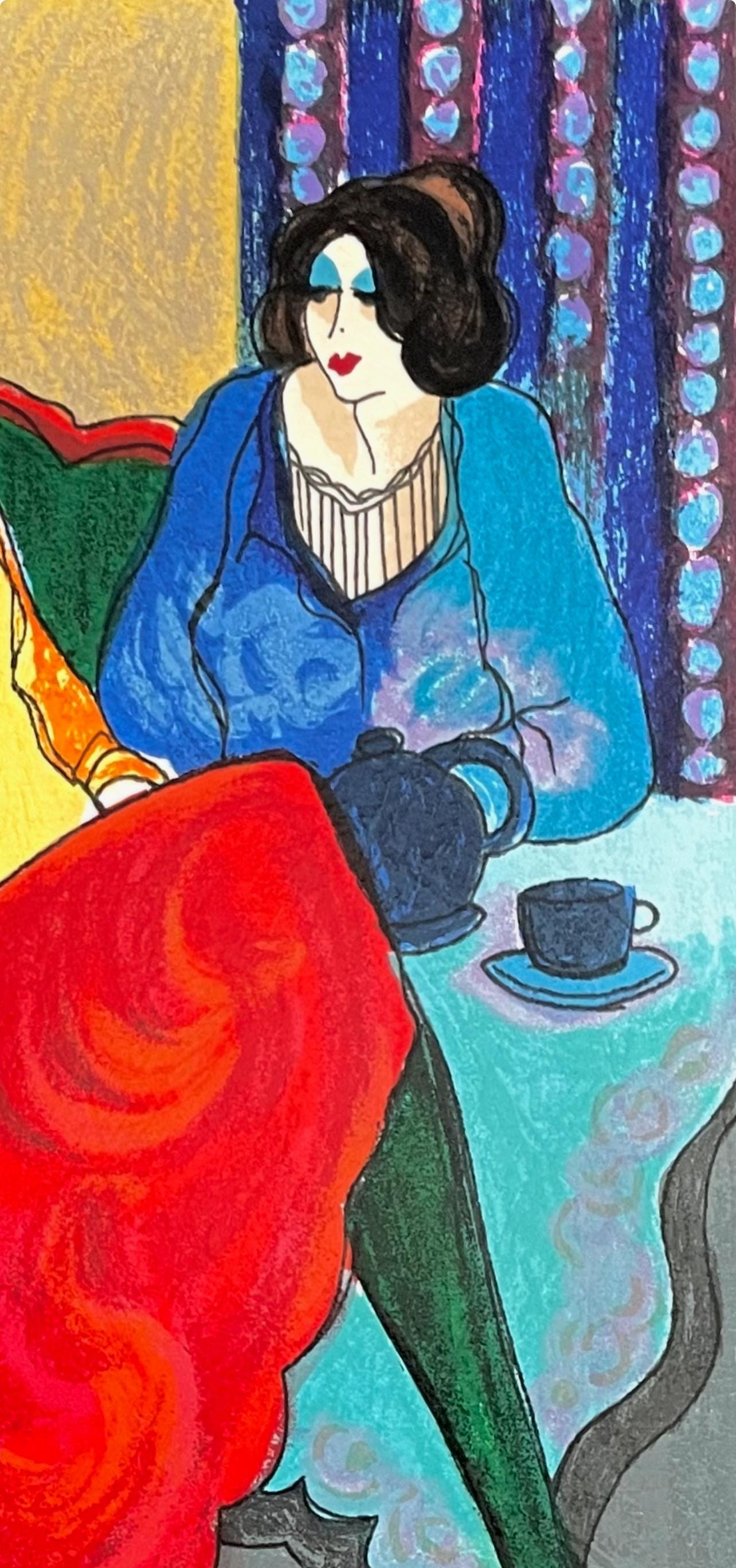 Itzchak Tarkay, Sisters, Signed, Silkscreen