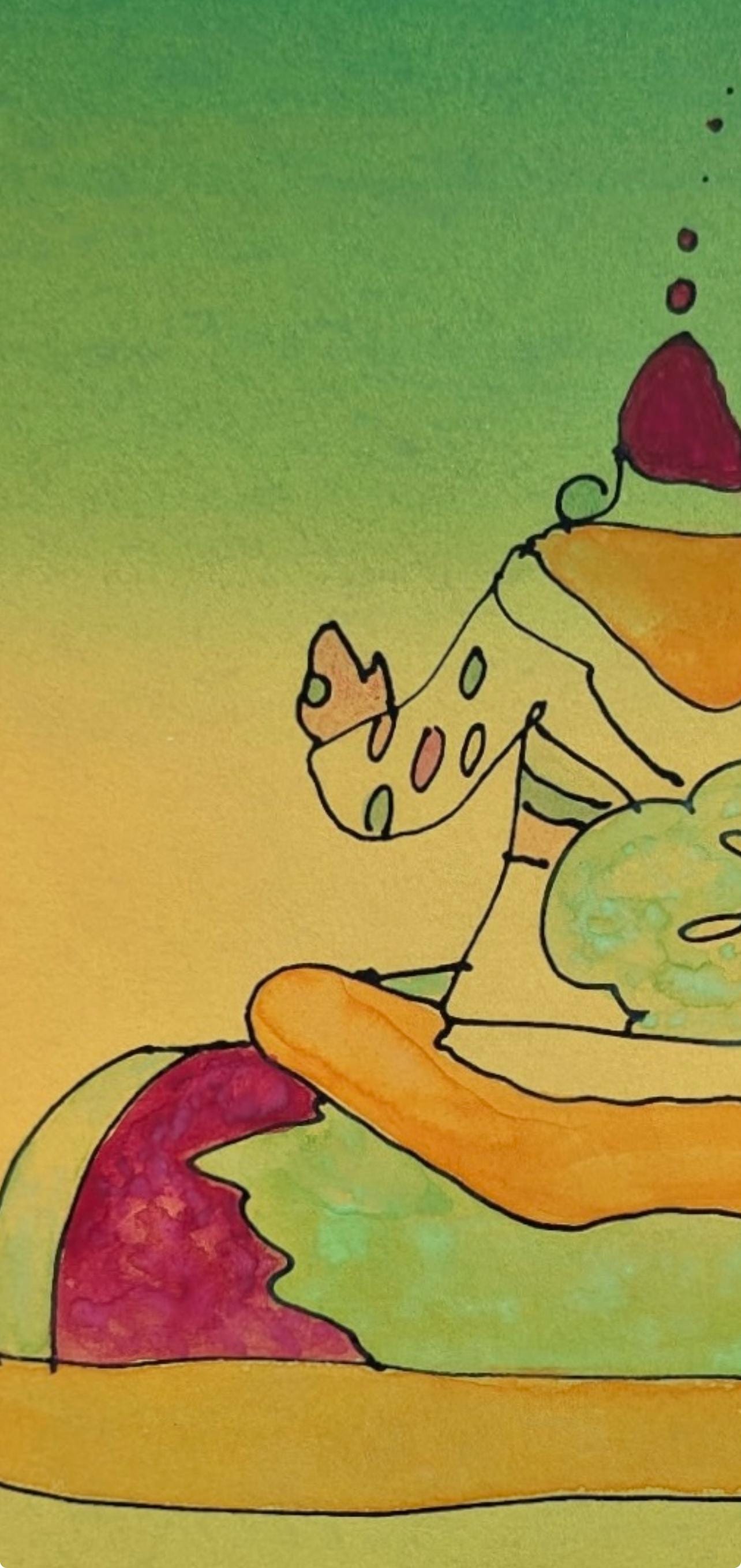 Peter Max, Magic Carpet Ride, Hand Signed, Mixed Media Watercolor And Silkscreen Painting