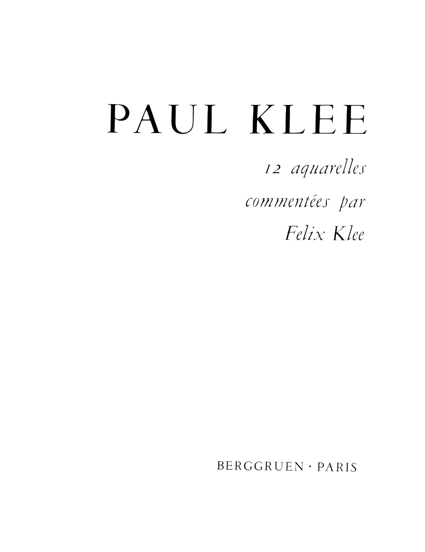 1964 - Paul Klee - Winterreise - 12 aquarelles - Lithograph and Pochoir