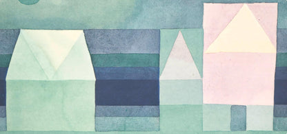 1964 - Paul Klee - Drei Hauser Grun violette Stafung - 12 aquarelles - Lithograph and Pochoir