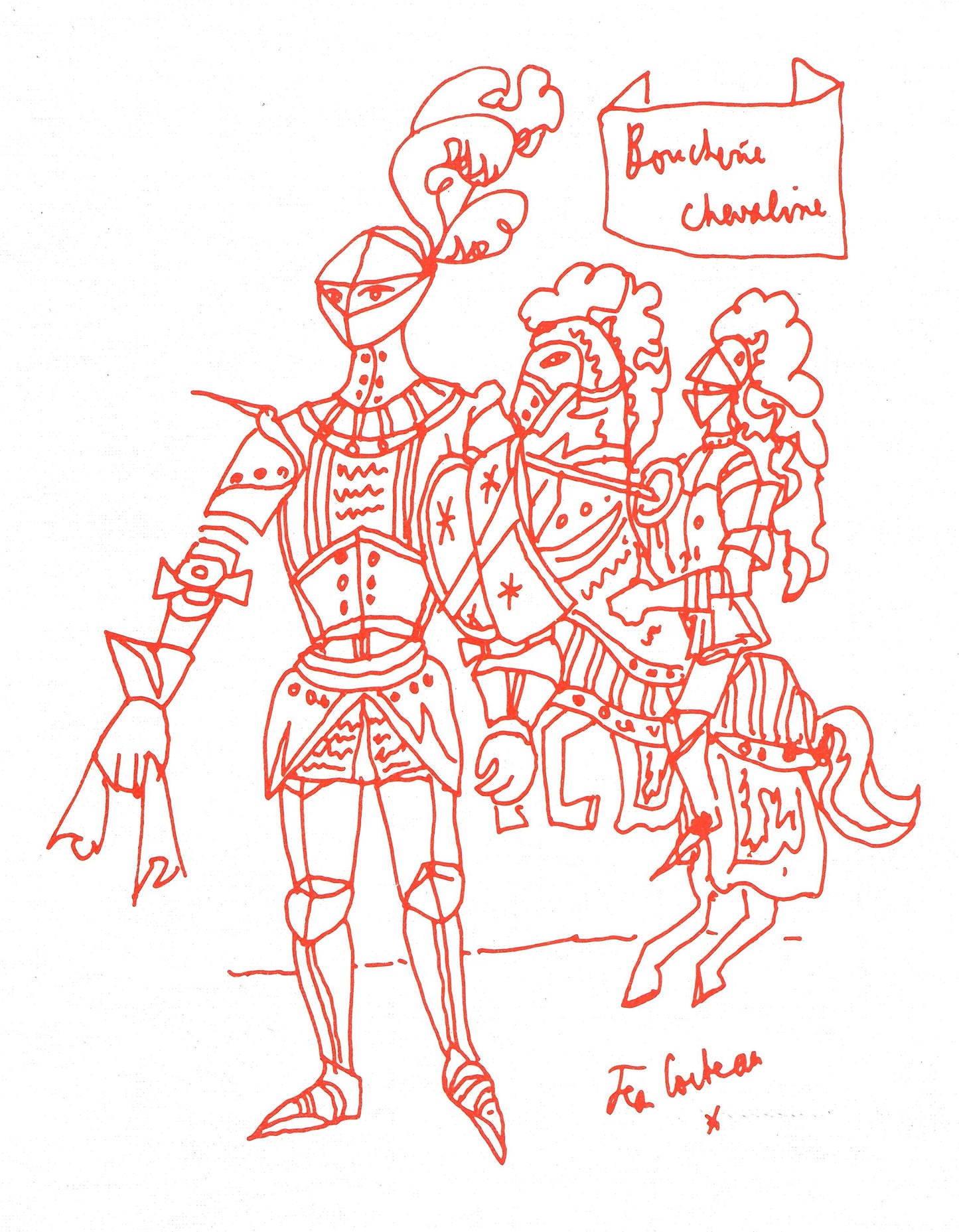 Jean Cocteau, Untitled, from Recipes for a Friend, illustrations by Jean Cocteau, Lithograph, 1964