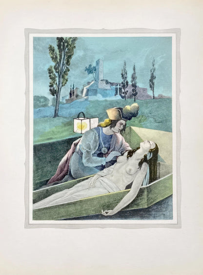 Brunelleschi Umberto Untitled from Tales of Boccaccio Pochoir Lithograph 1934