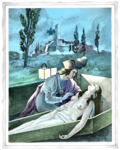 Brunelleschi Umberto Untitled from Tales of Boccaccio Pochoir Lithograph 1934