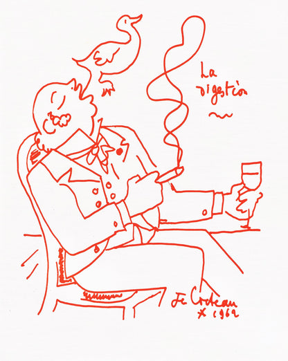 Jean Cocteau, Untitled, from Recipes for a Friend, illustrations by Jean Cocteau, Lithograph, 1964