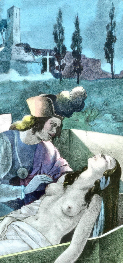 Brunelleschi Umberto Untitled from Tales of Boccaccio Pochoir Lithograph 1934