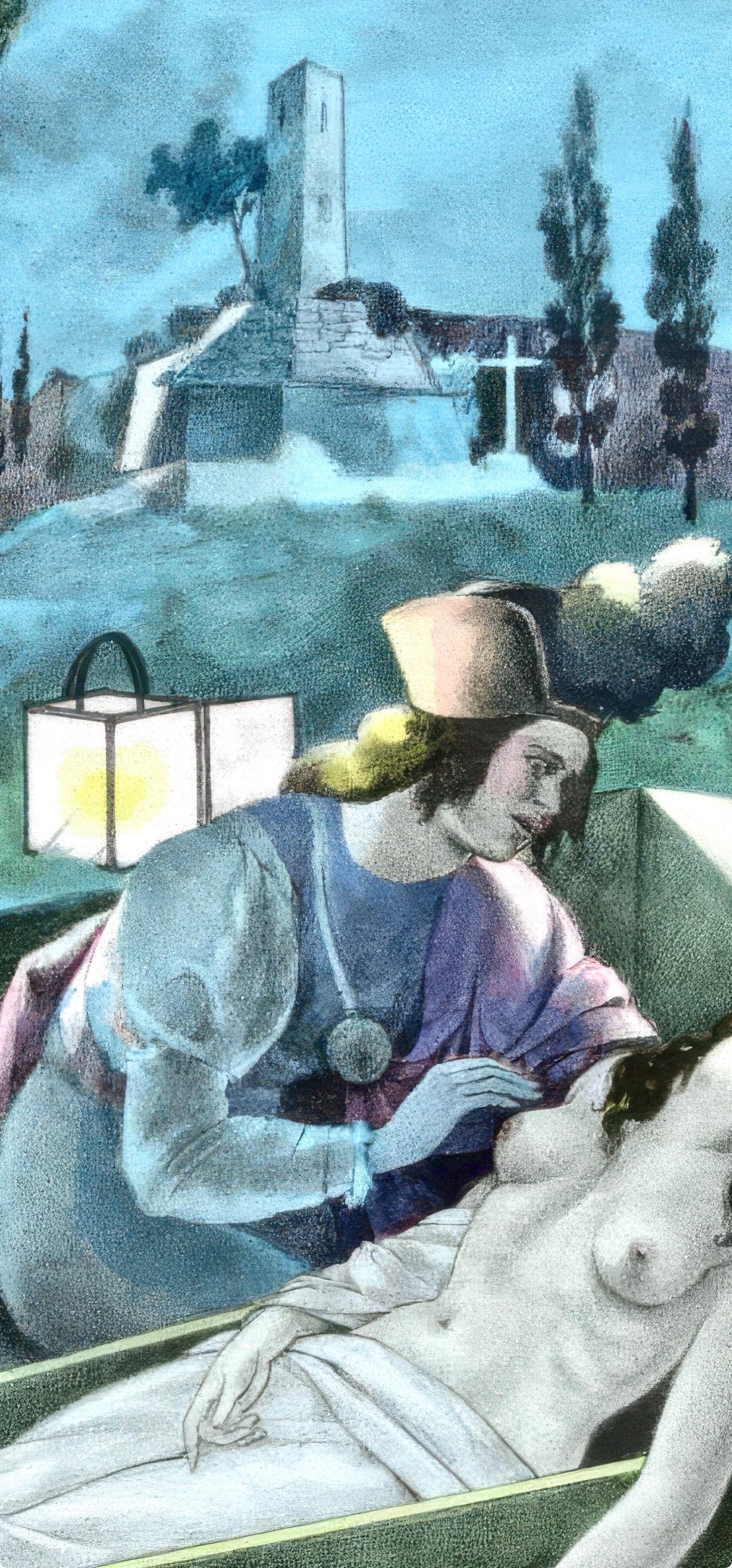 Brunelleschi Umberto Untitled from Tales of Boccaccio Pochoir Lithograph 1934